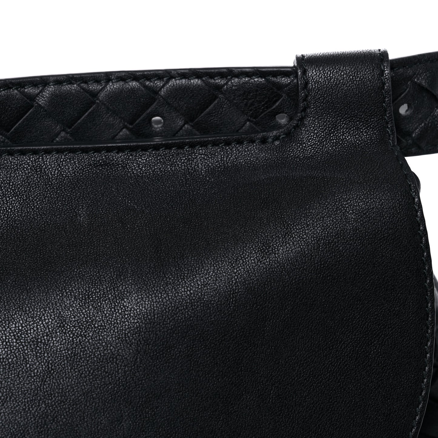 Nappa Intrecciato Belt Bag Nero Black