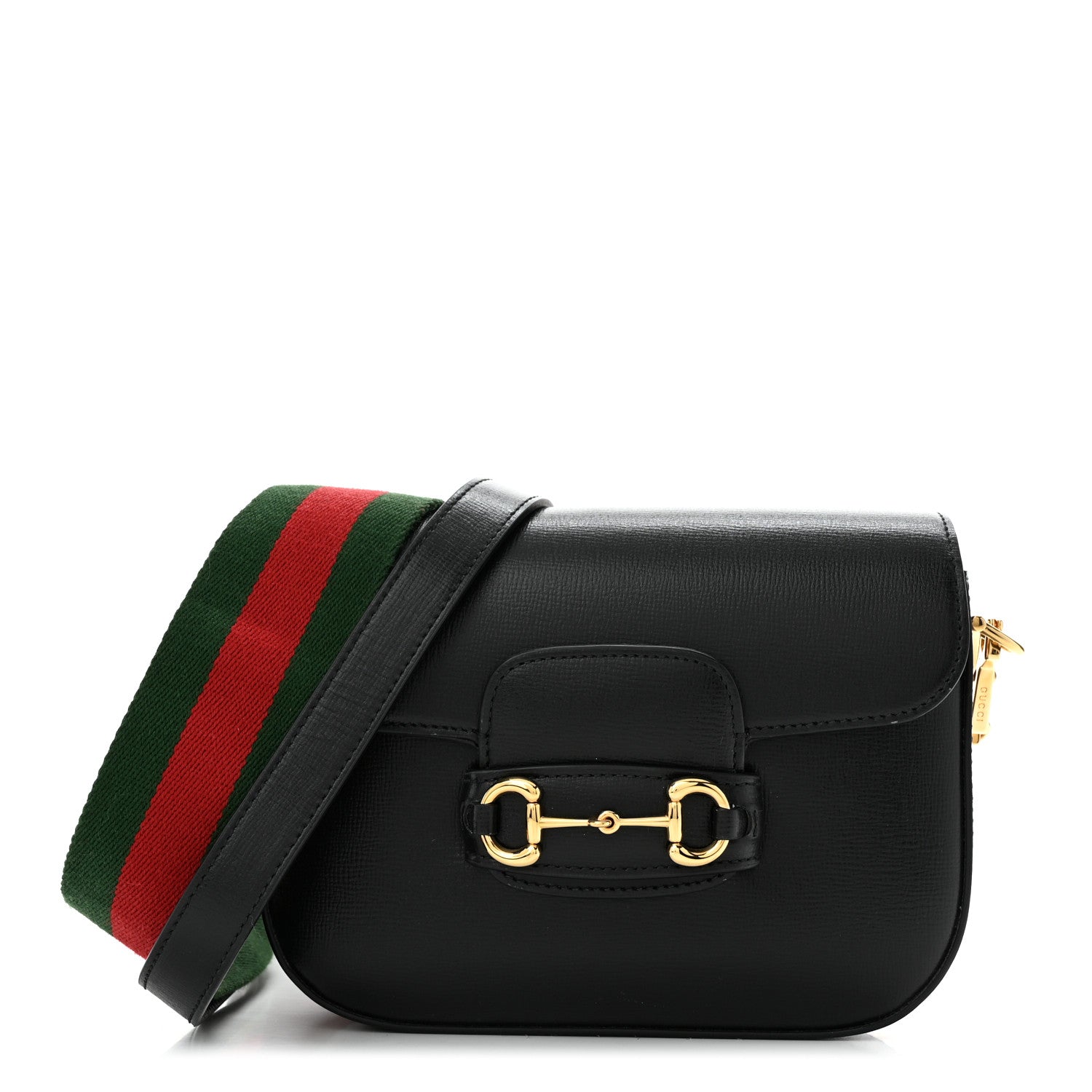 Gucci Azalea Calfskin Web Mini Horsebit 1955 Shoulder Bag Black 1 of 10