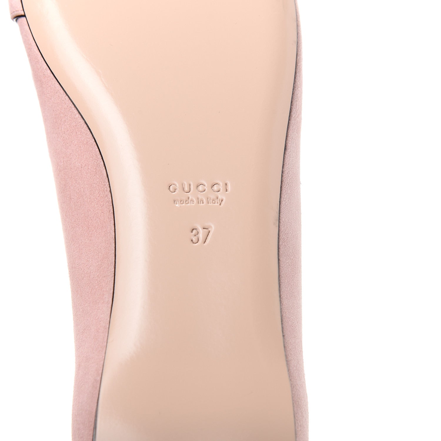 Gucci Kid Scamosciato Pearly GG Marmont Fringe Flats 37 Crystal Pink 9 of 11