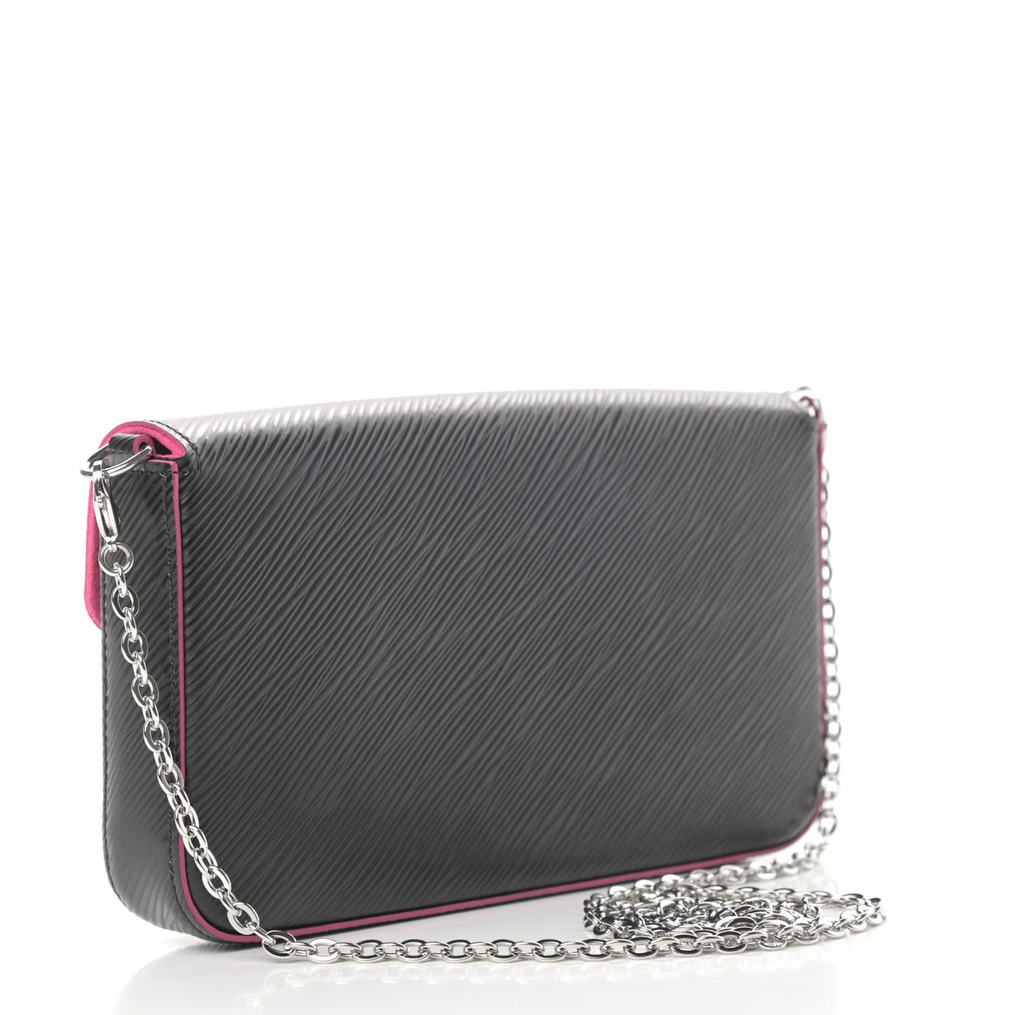 Epi Pochette Felicie Black Hot Pink