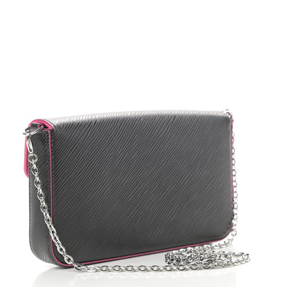 Louis Vuitton Epi Pochette Felicie Black Hot Pink 3 of 11