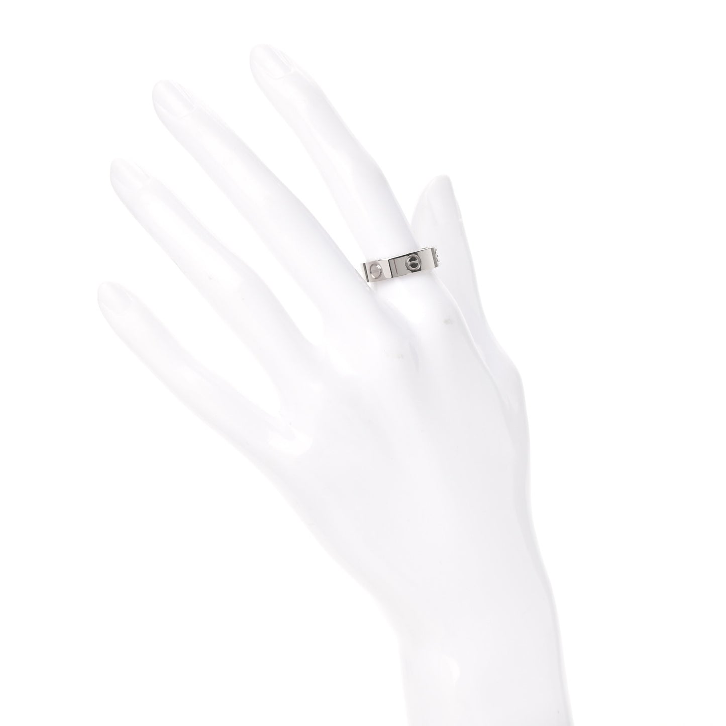 18K White Gold 5.5mm LOVE Ring 54 6.75