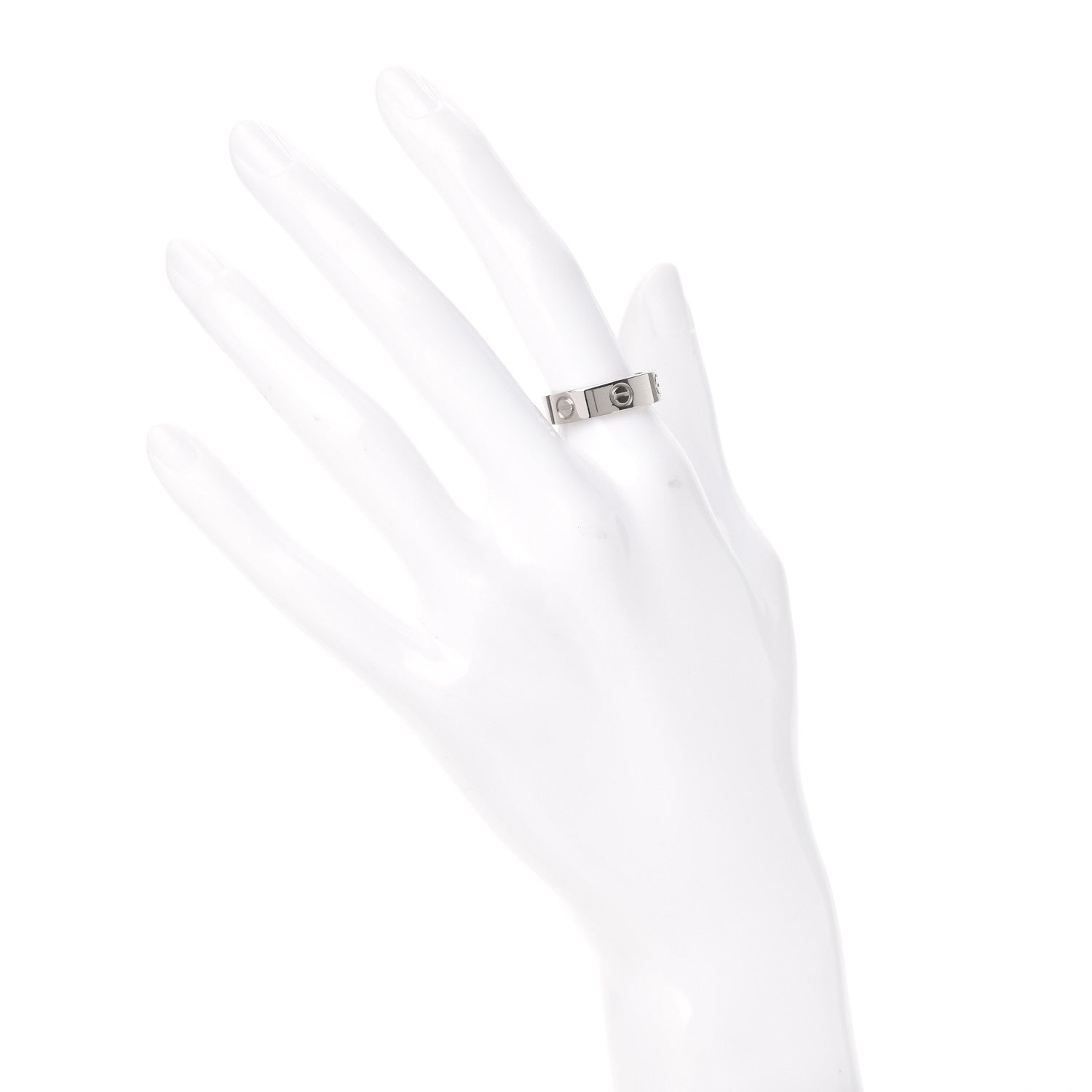 Cartier 18K White Gold 5.5mm LOVE Ring 54 6.75 2 of 4