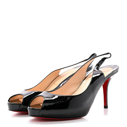 Christian Louboutin Patent Slingback Pumps 36 Black 3 of 15