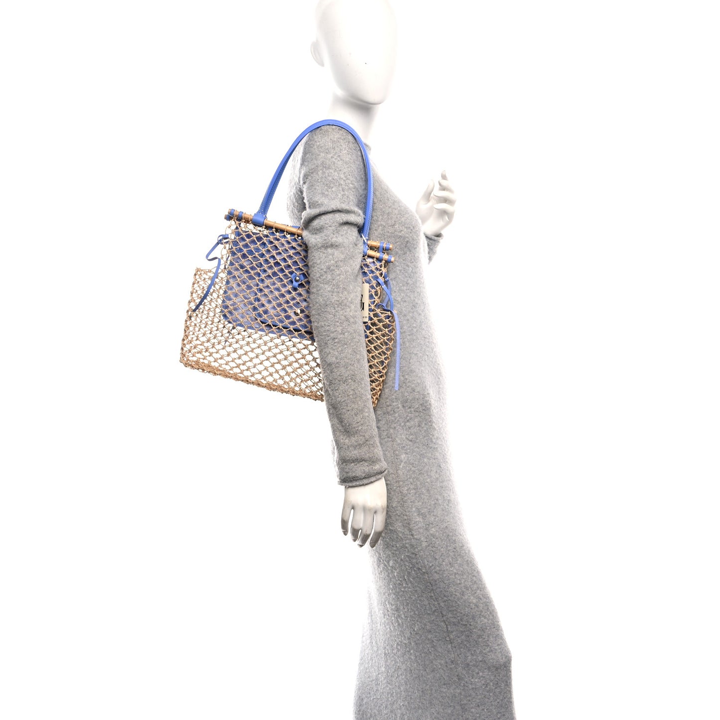 Goyardine Net Aligre Tote Light Blue