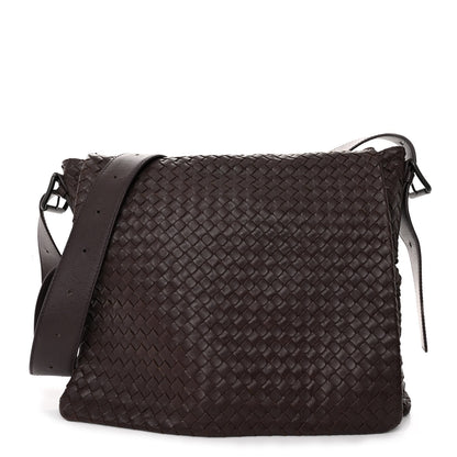Bottega Veneta Nappa Intrecciato Messenger Bag Ebano 1 of 9