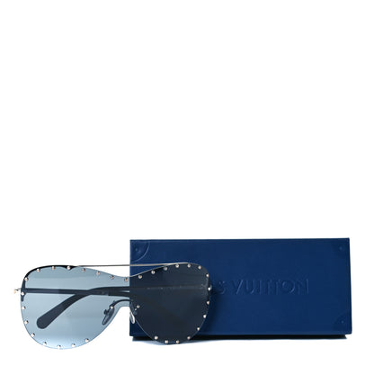 Louis Vuitton Metal The Party Shield Sunglasses Z1056W Black 6 of 6