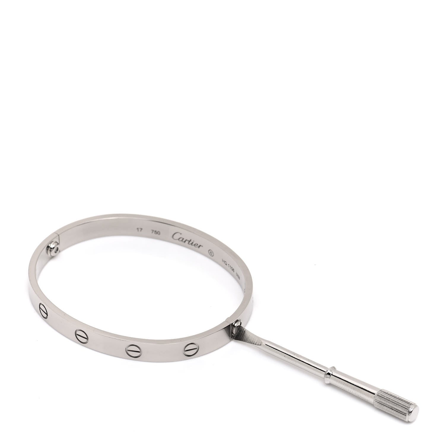 Cartier 18K White Gold LOVE Bracelet 17 5 of 5