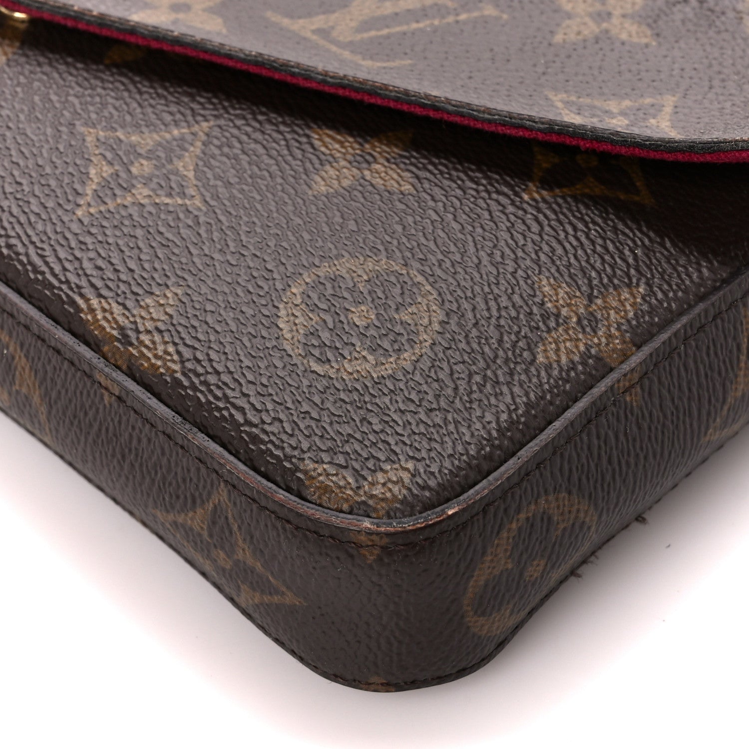 Louis Vuitton Monogram Pochette Felicie Chain Wallet Fuchsia 15 of 15