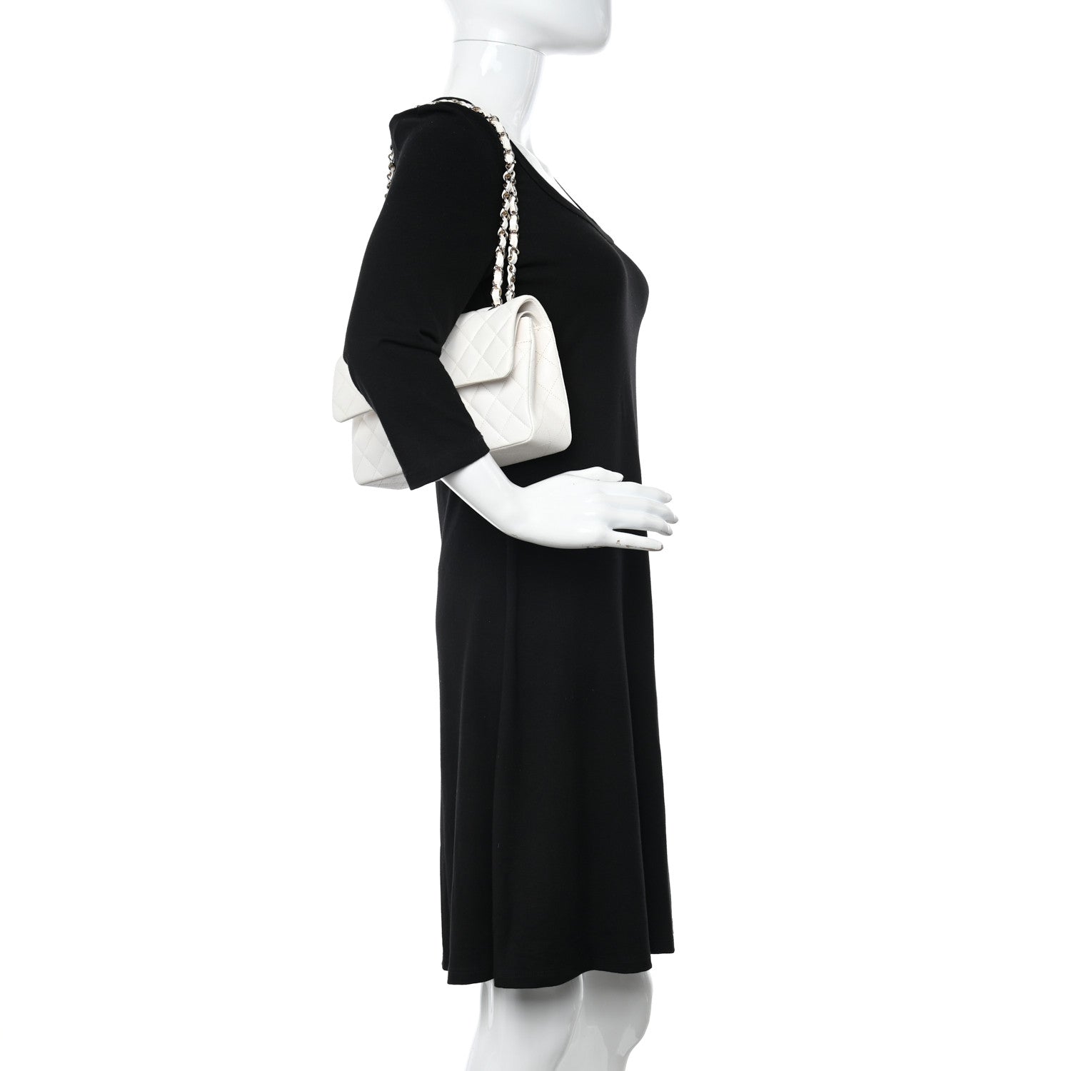Chanel Caviar Quilted Small Double Flap White 2 of 10