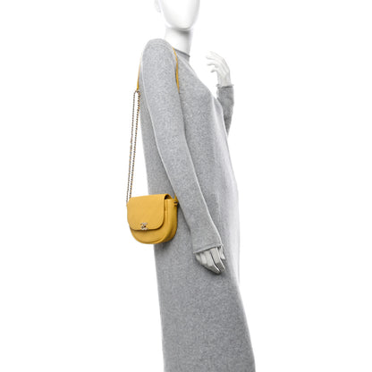 Chanel Goatskin Stitched Casual Trip Messenger Flap Yellow 2 of 10