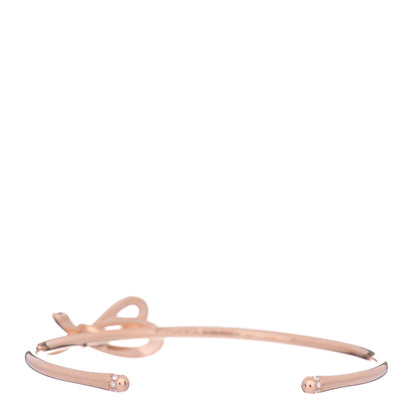 Tiffany 18K Rose Gold Diamond Bow Cuff Bracelet 3 of 4