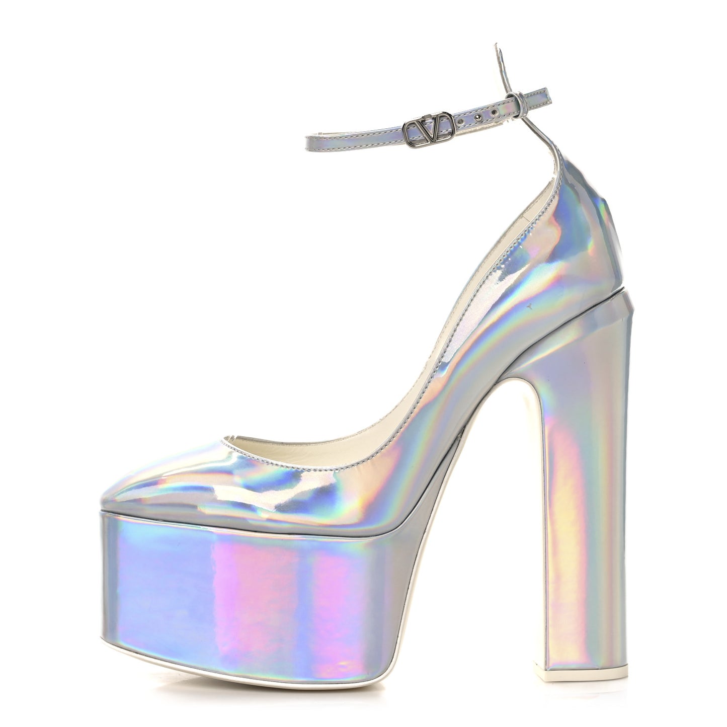 Metallic Tan-Go 55/155mm Platform Pumps 37.5 Silver