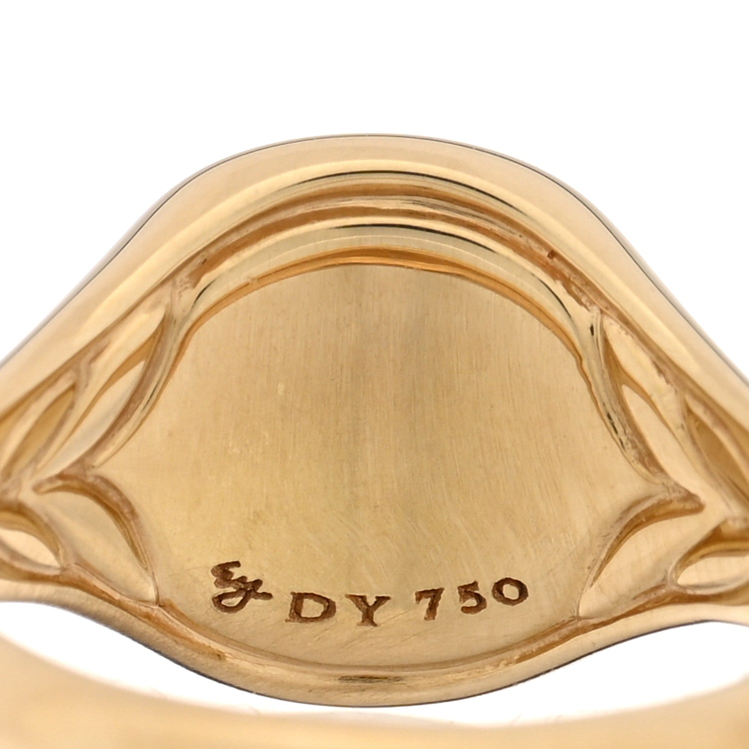 David Yurman 18K Yellow Gold Signet Pinky Ring 44 2.75 47/4 4 of 4