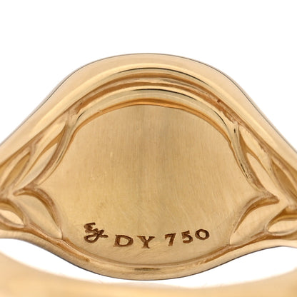 David Yurman 18K Yellow Gold Signet Pinky Ring 44 2.75 47/4 4 of 4