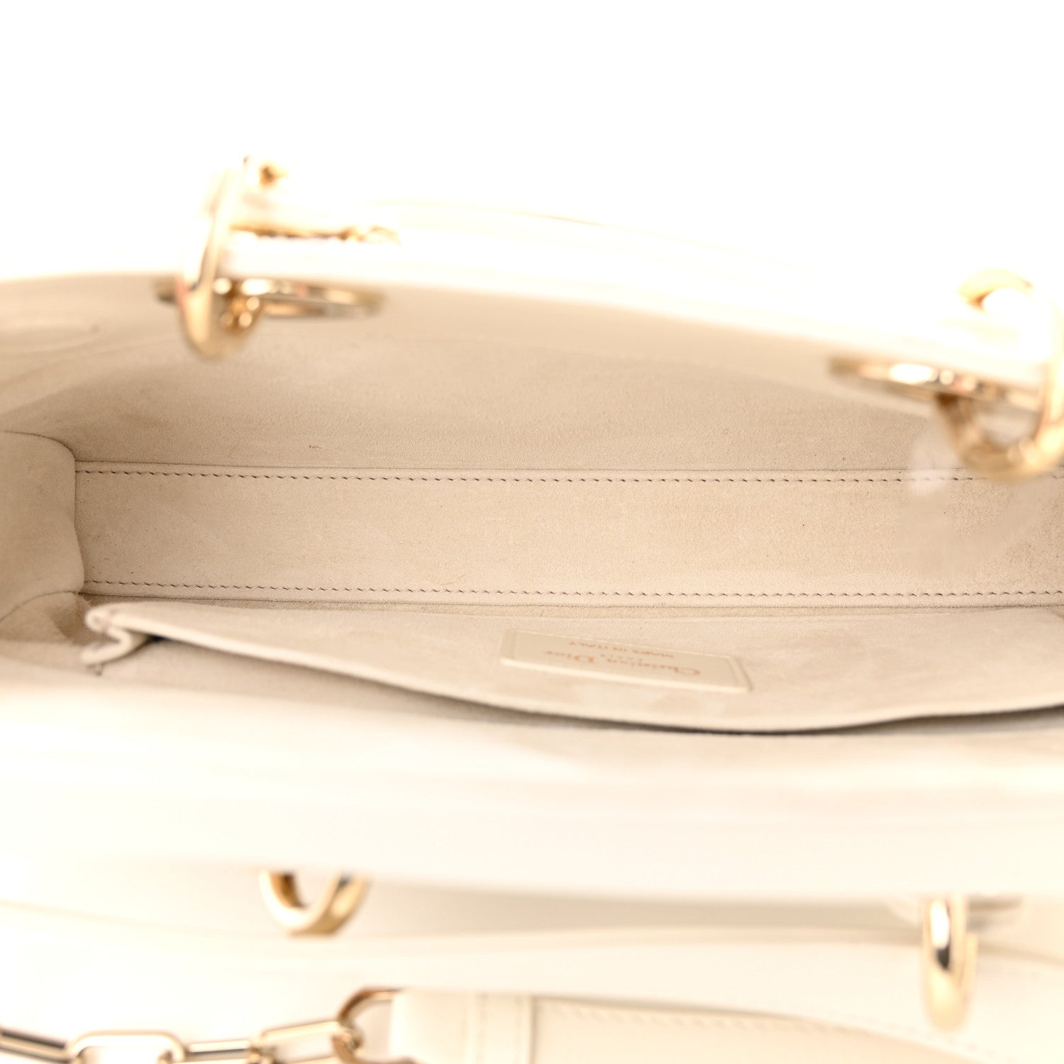 Christian Dior Lambskin Cannage Medium Lady D-Joy White 5 of 11