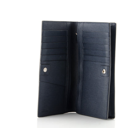 Fendi Vitello Elite Monster Eyes Inlay Bi-Color Continental Wallet Navy Multicolor 5 of 7