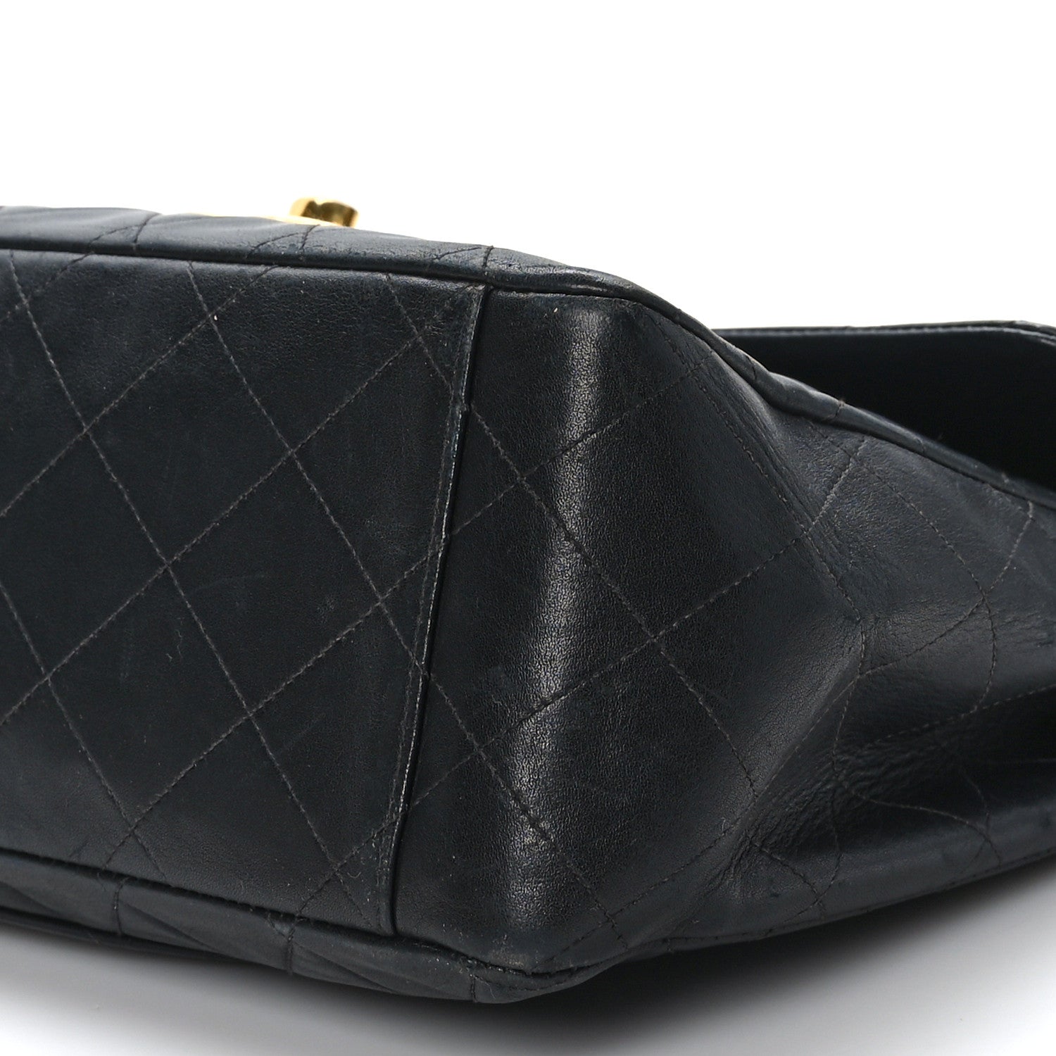 Chanel Lambskin Quilted XL Jumbo Single Flap Black 10 of 10