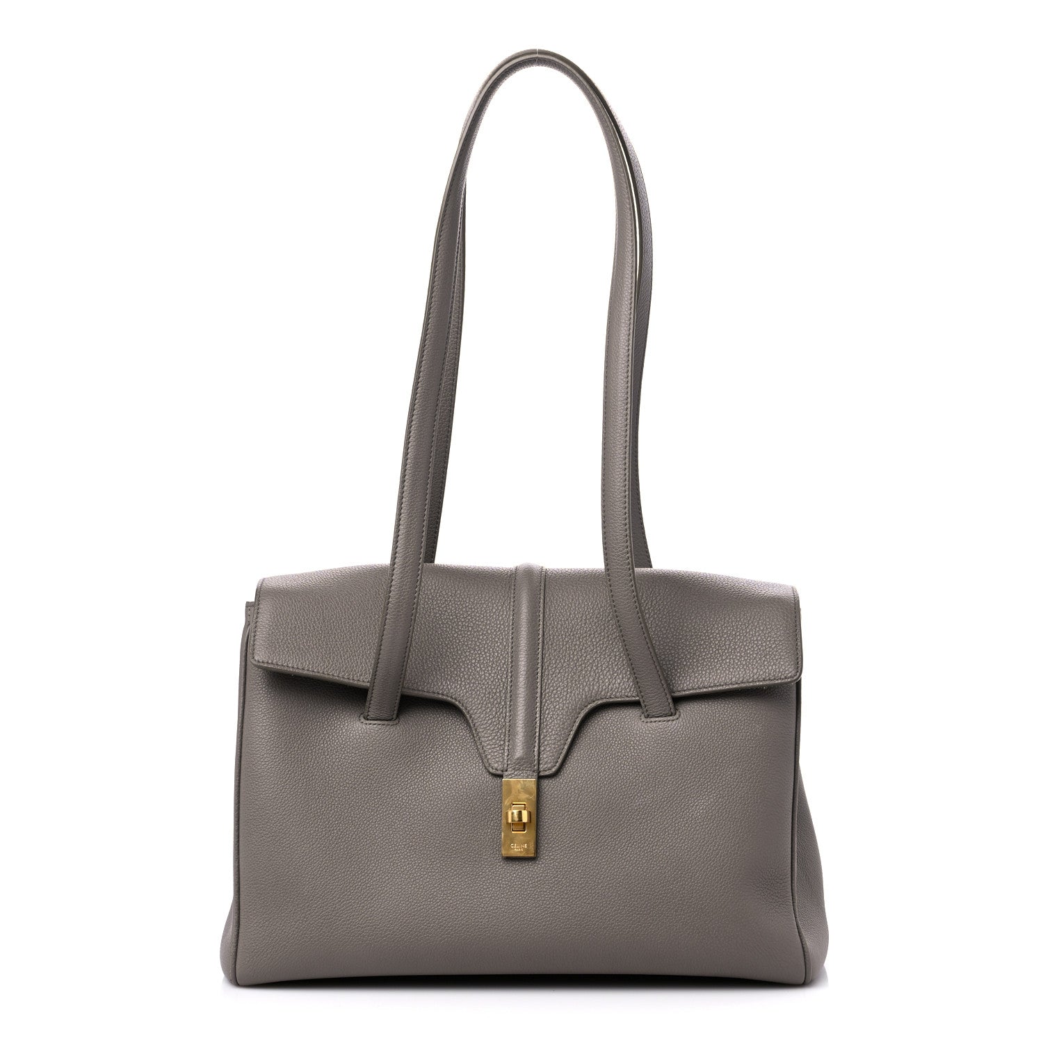 Celine Grained Calfskin Medium Soft 16 Bag Pebble 1 of 10