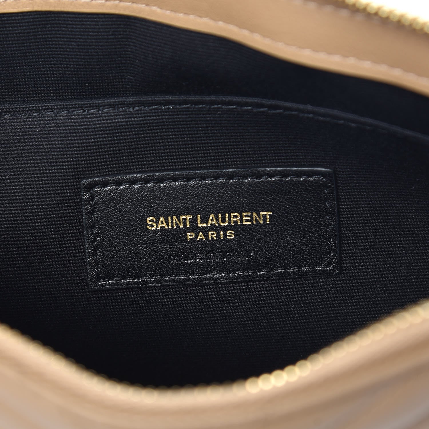 Saint Laurent Calfskin Matelasse Chevron Monogram A5 Wristlet Nude 6 of 8