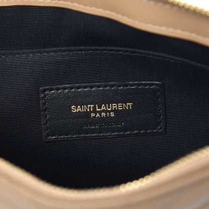 Saint Laurent Calfskin Matelasse Chevron Monogram A5 Wristlet Nude 6 of 8