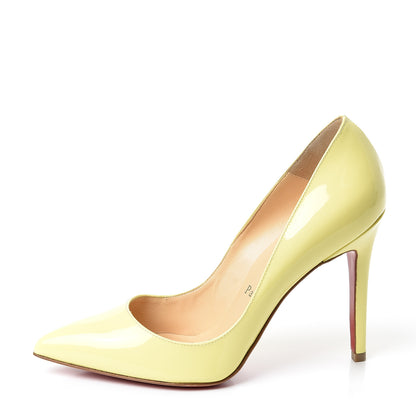 Christian Louboutin Patent Pigalle 100 Pumps 36 Yellow 1 of 9