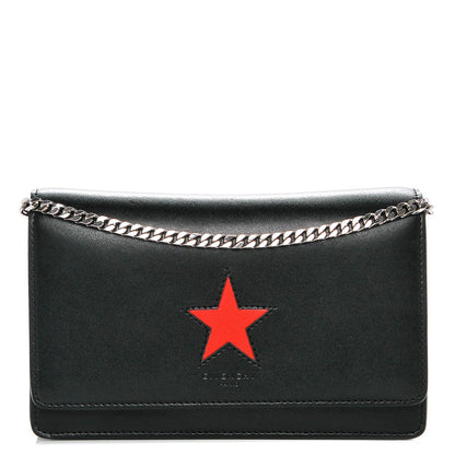 Givenchy Calfskin Star Pandora Chain Wallet Black 1 of 7