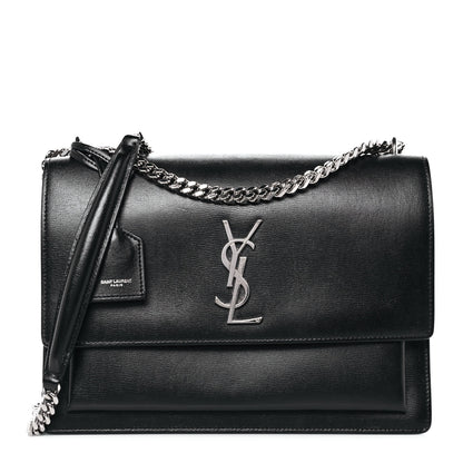 Saint Laurent Calfskin Medium Monogram Sunset Black 1 of 10