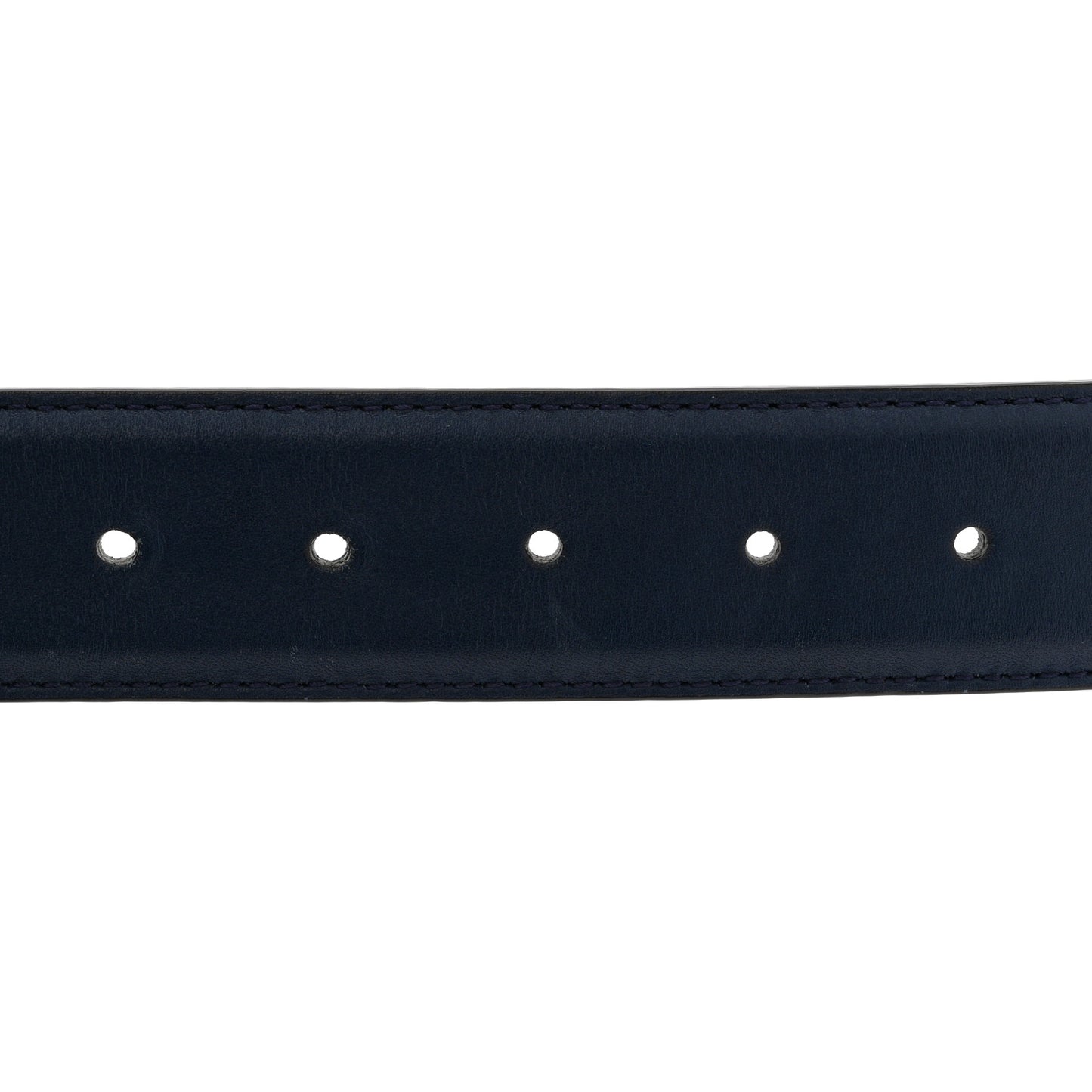Moon Calfskin Interlocking G 37mm Belt 85 34 Cobalt Blue