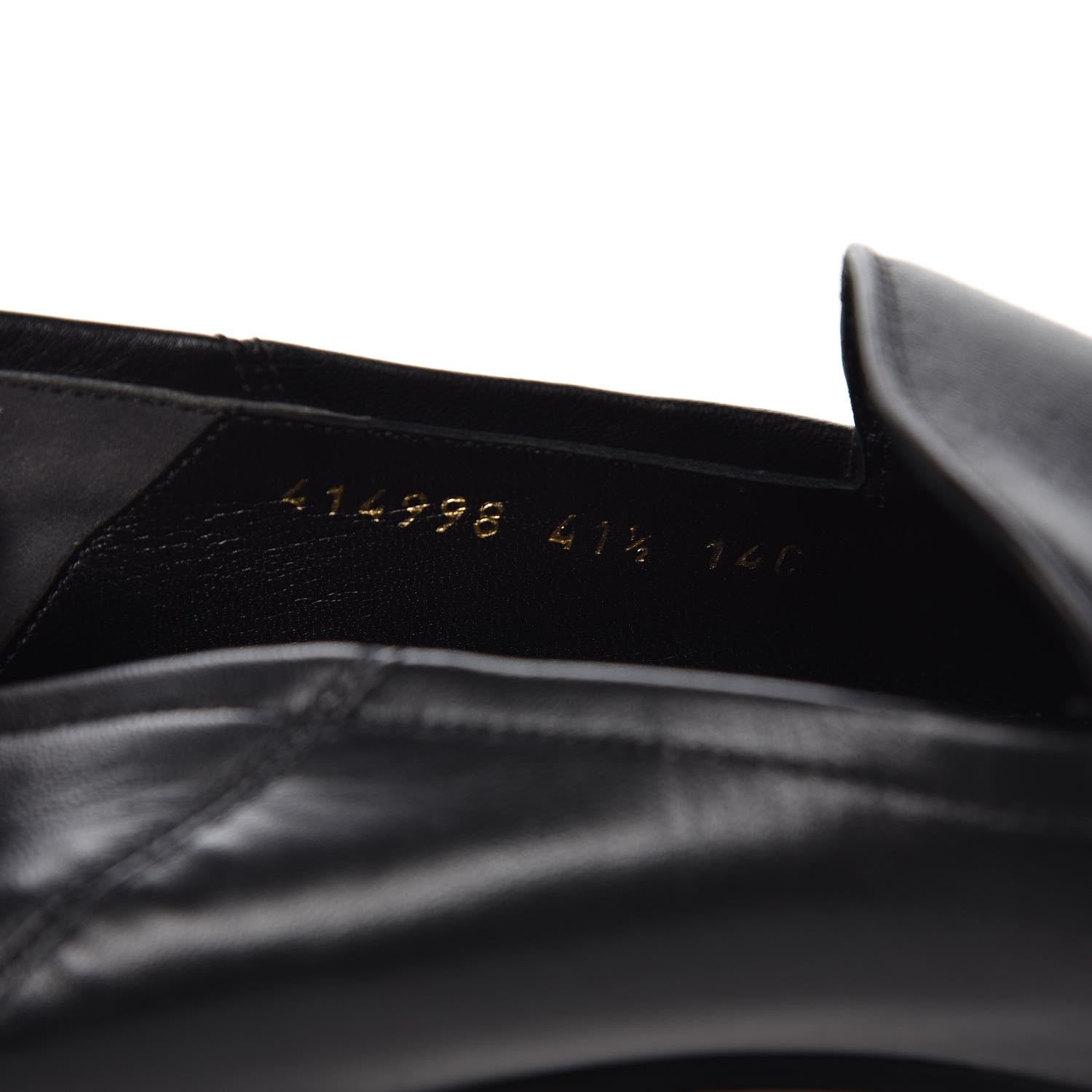 Gucci Lambskin Womens Brixton Horsebit Loafers 41.5 Black 7 of 9