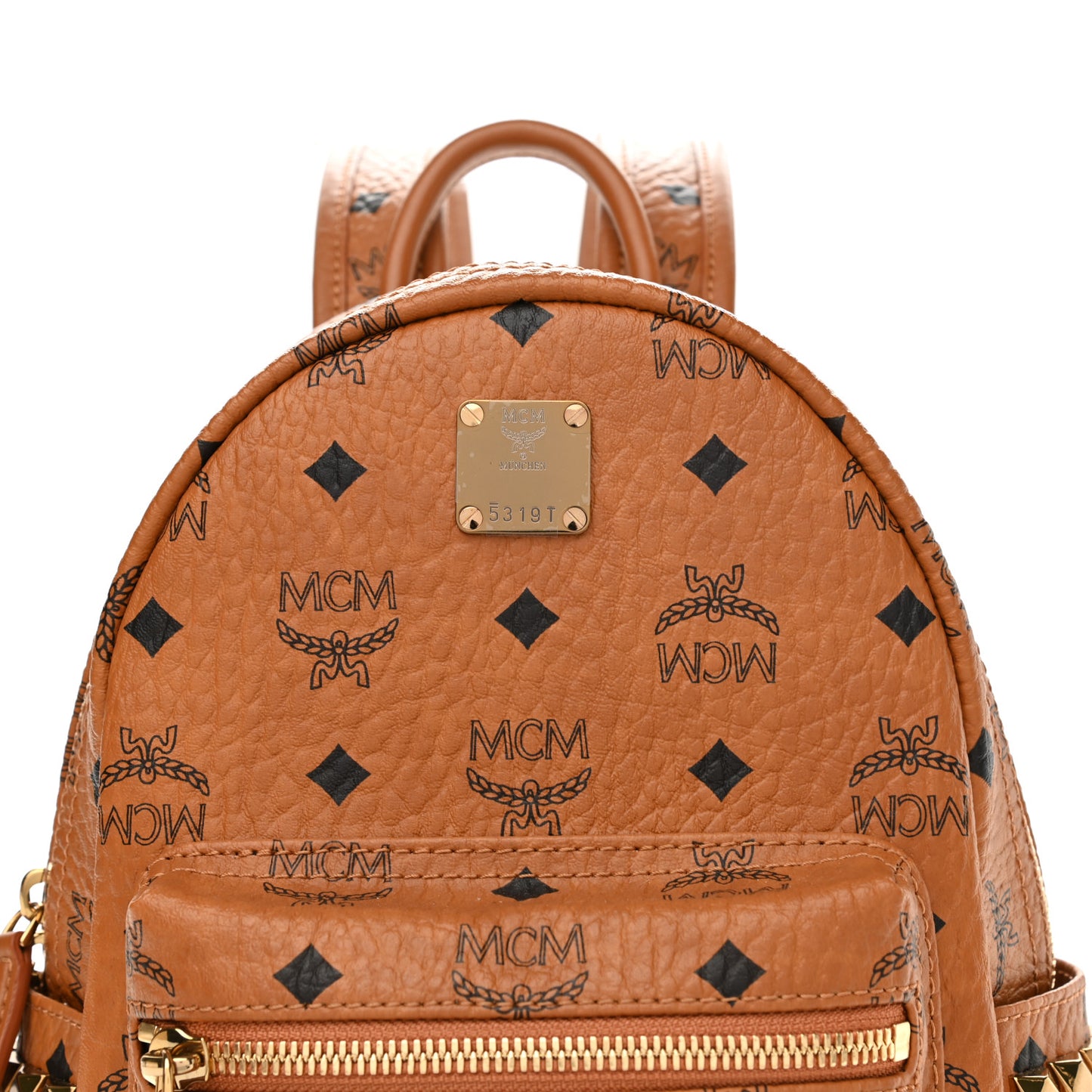 Visetos Side Stud Mini Stark Backpack Cognac