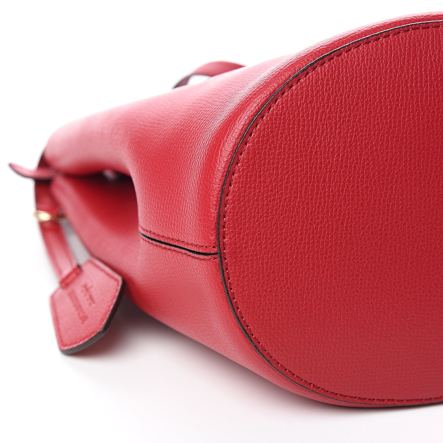 Burberry Calfskin Small Lorne Bucket Crossbody Red 7 of 8