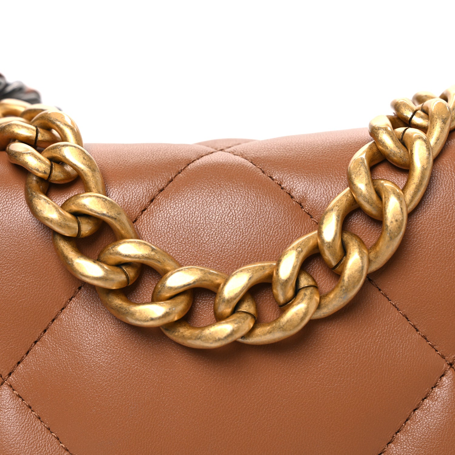Chanel Lambskin Quilted Medium Chanel 19 Flap Brown 8 of 11