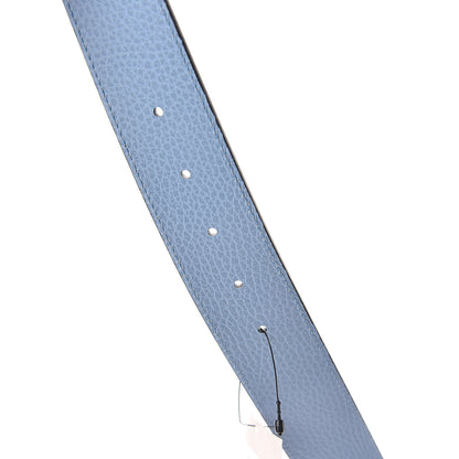 Gucci Dollar Calfskin 1973 Reversible Belt 95 38 Black Mineral Blue 5 of 5