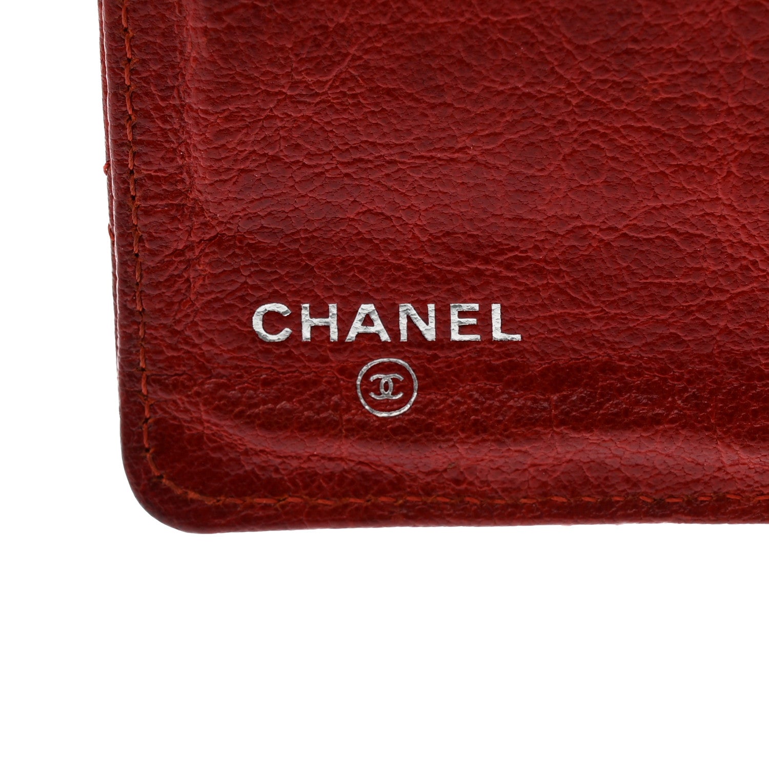 Chanel Crinkled Calfskin Quilted Yen Wallet Red 6 of 11