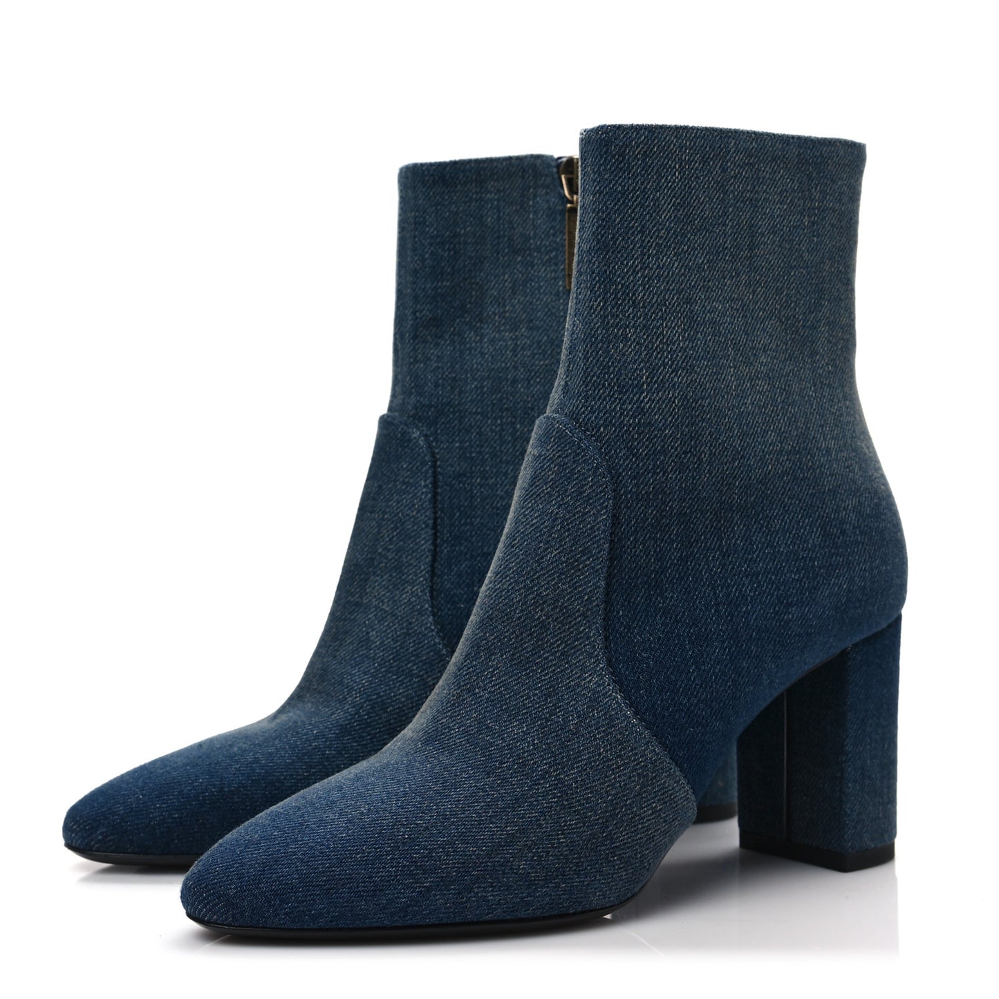 Denim Lou 75 Ankle Zip Boots 36 Blue Jeans