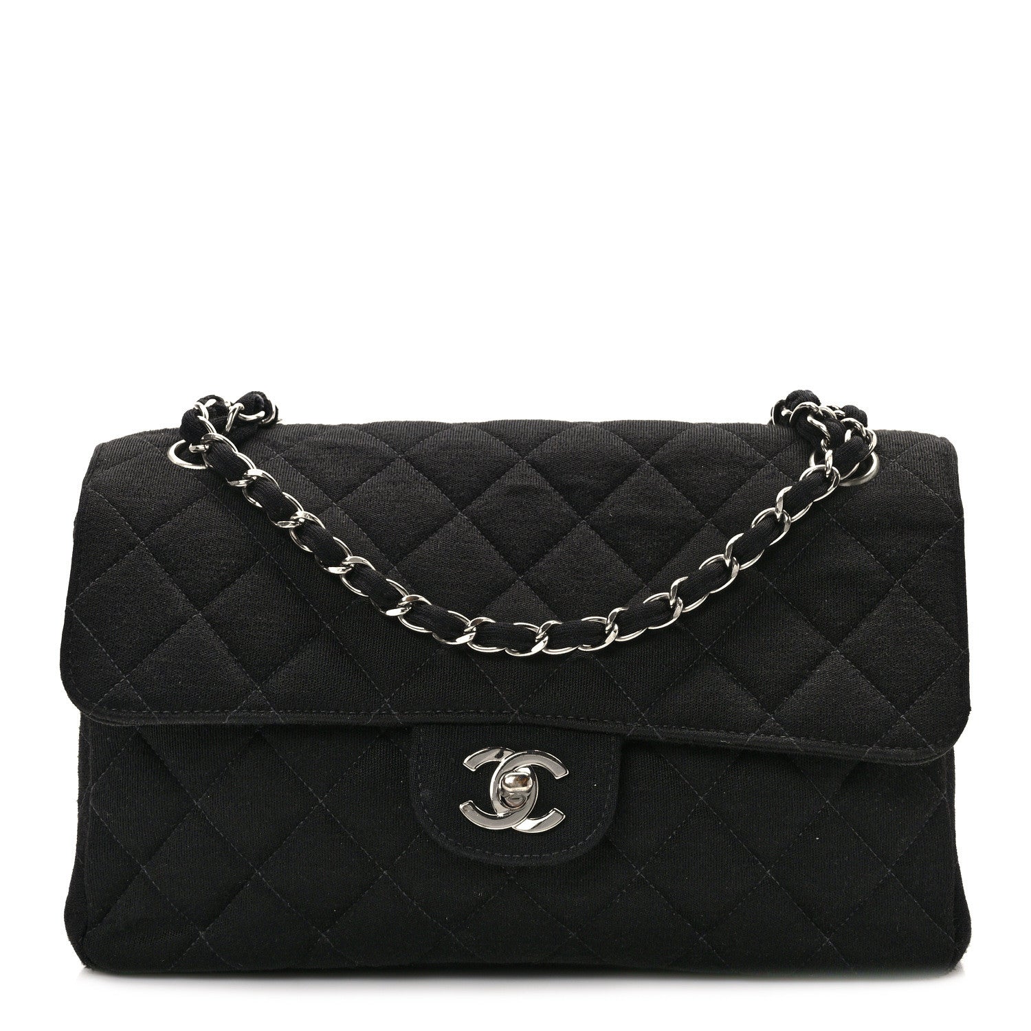 Chanel Jersey Double Sided Jumbo Flap Black 1 of 13