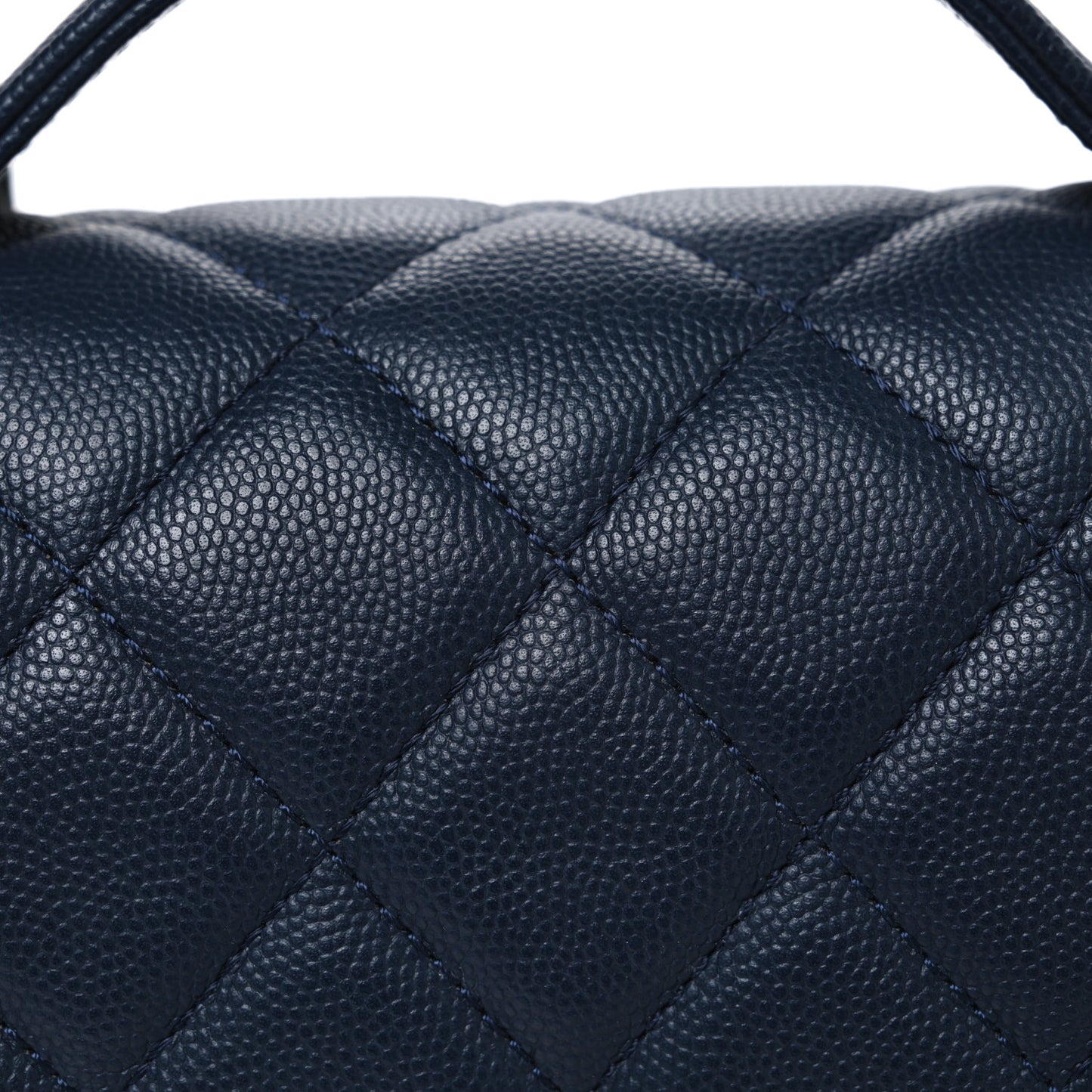 Caviar Quilted Small Business Affinity Flap Navy