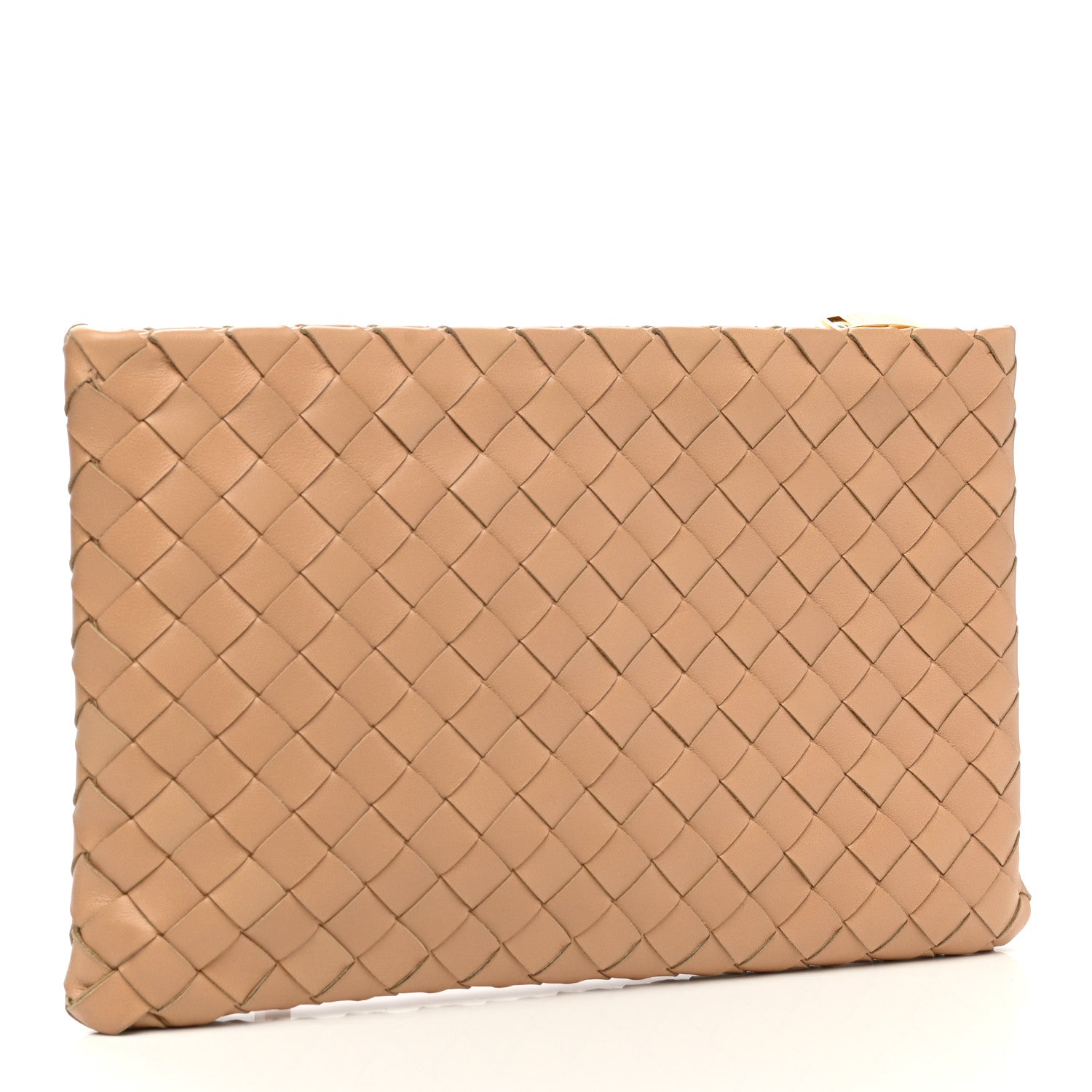 Bottega Veneta Nappa Intrecciato Large Flat Zip Pouch Beige 3 of 6
