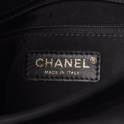 Chanel Grained Calfskin Small Chevron Chic Top Handle Flap Black 8 of 11