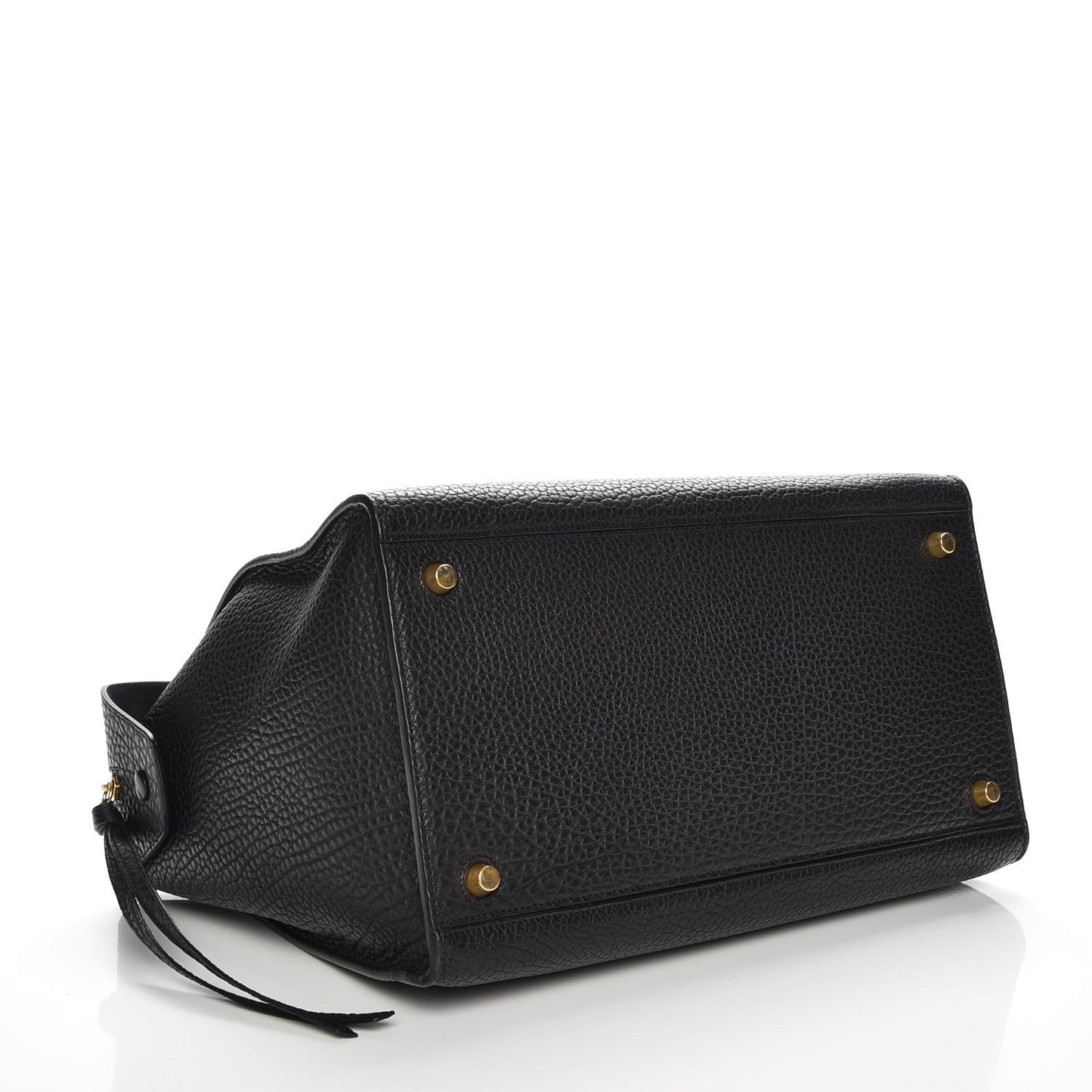 Bullhide Calfskin Medium Ring Bag Black