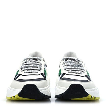 Bottega Veneta Calfskin Technical Mesh Speedster Sneakers 40 White Black Green 3 of 15
