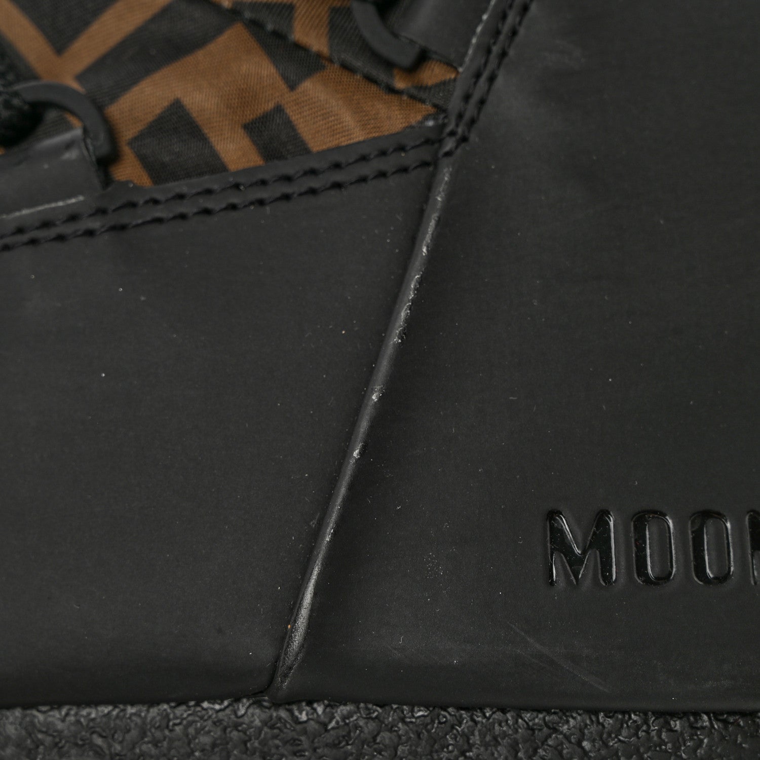 Fendi Nylon Rubber FF Moon Boots 39 Tobacco Black 13 of 13