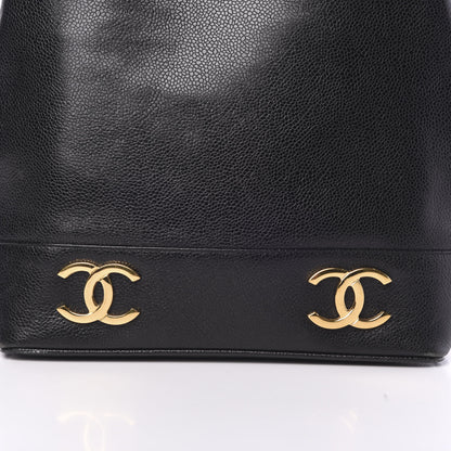Chanel Caviar CC Drawstring Shoulder Bag Black 8 of 16