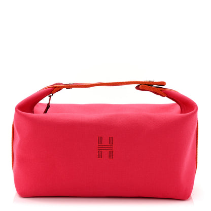 Hermes Canvas Large Bride-A-Brac Pouch Hibiscus 1 of 6