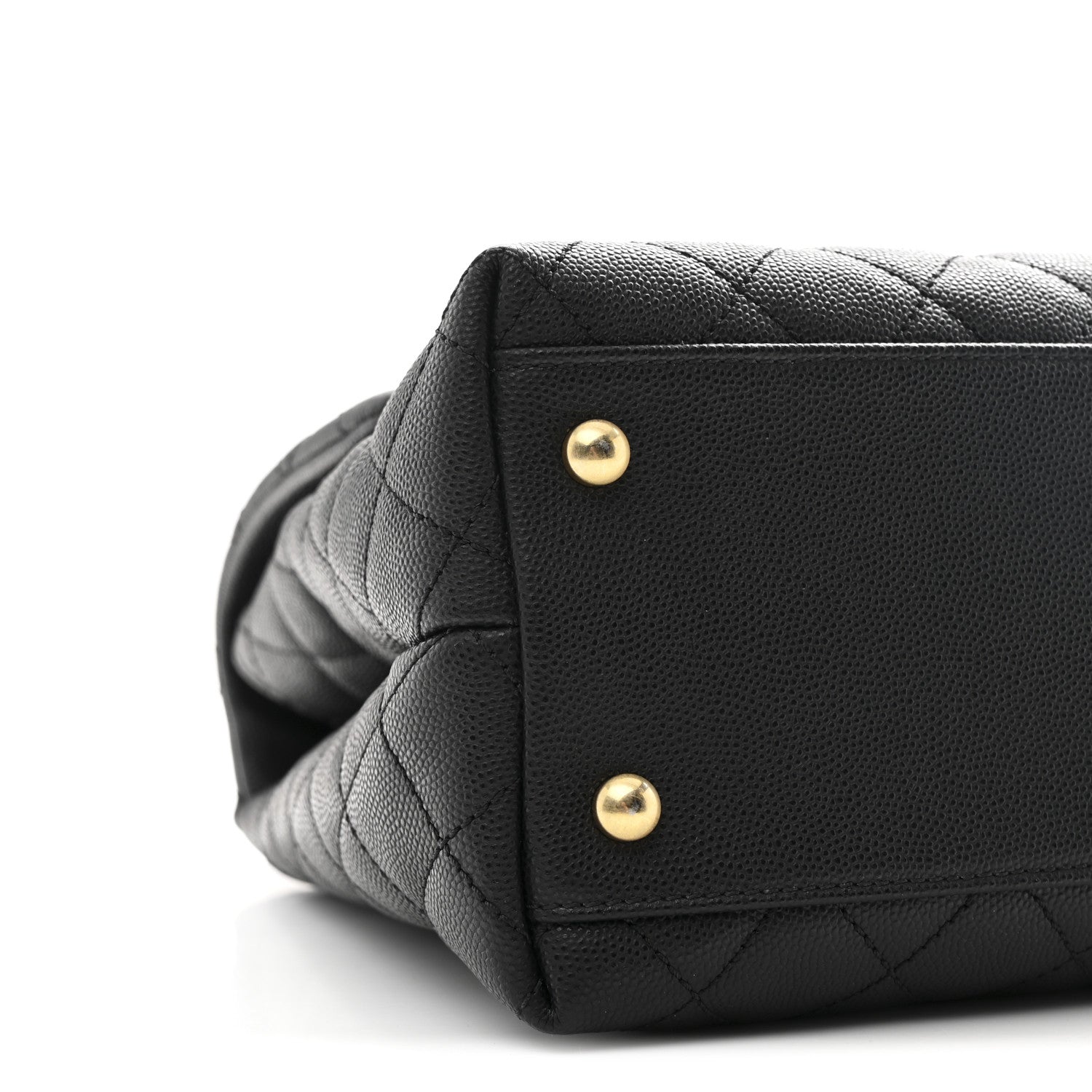 Chanel Caviar Lizard Quilted Medium Coco Handle Flap Black 10 of 11