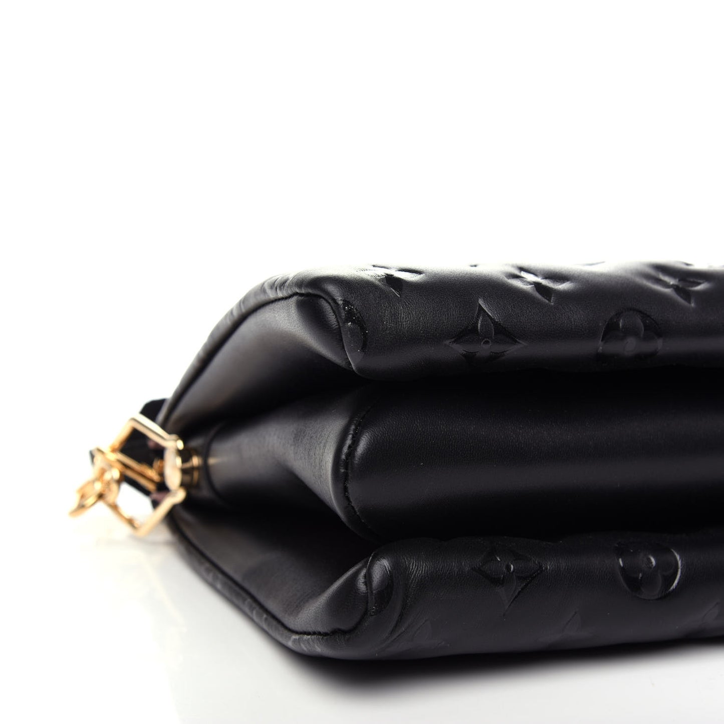 Lambskin Embossed Monogram Coussin PM Black