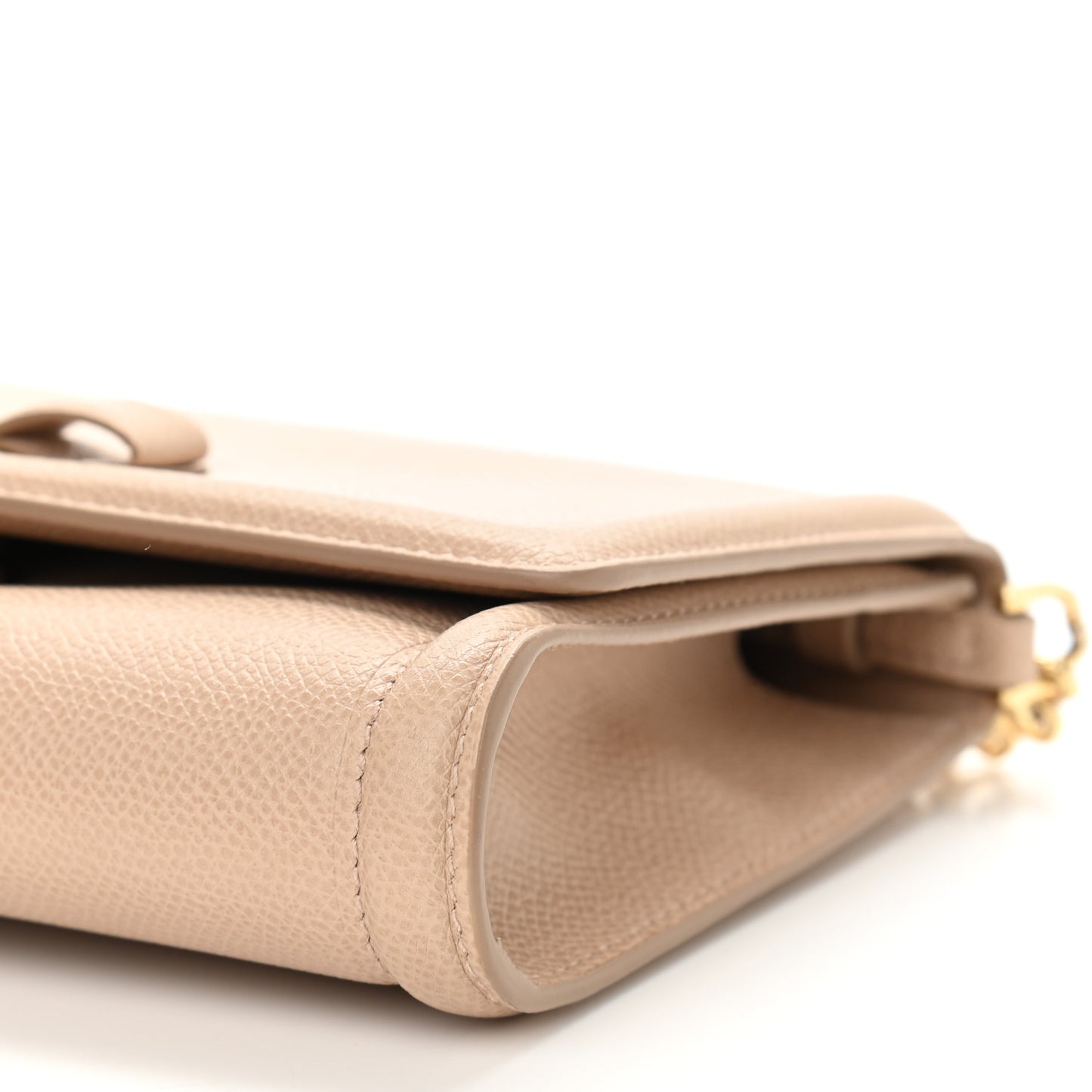 Calfskin Pelletria Crossbody Bag Beige