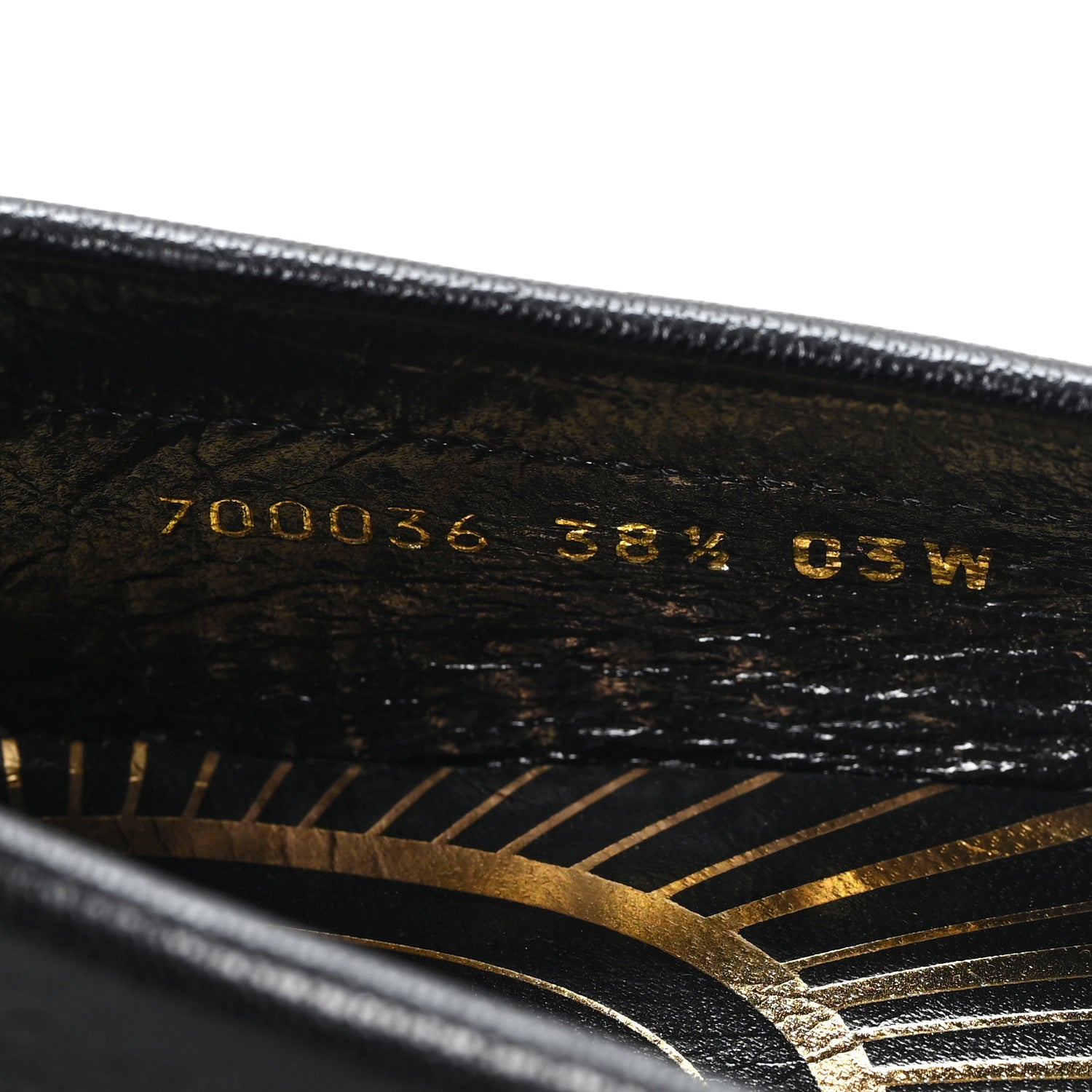Gucci Goatskin Womens Logo 15mm Loafers 38.5 Black 7 of 10