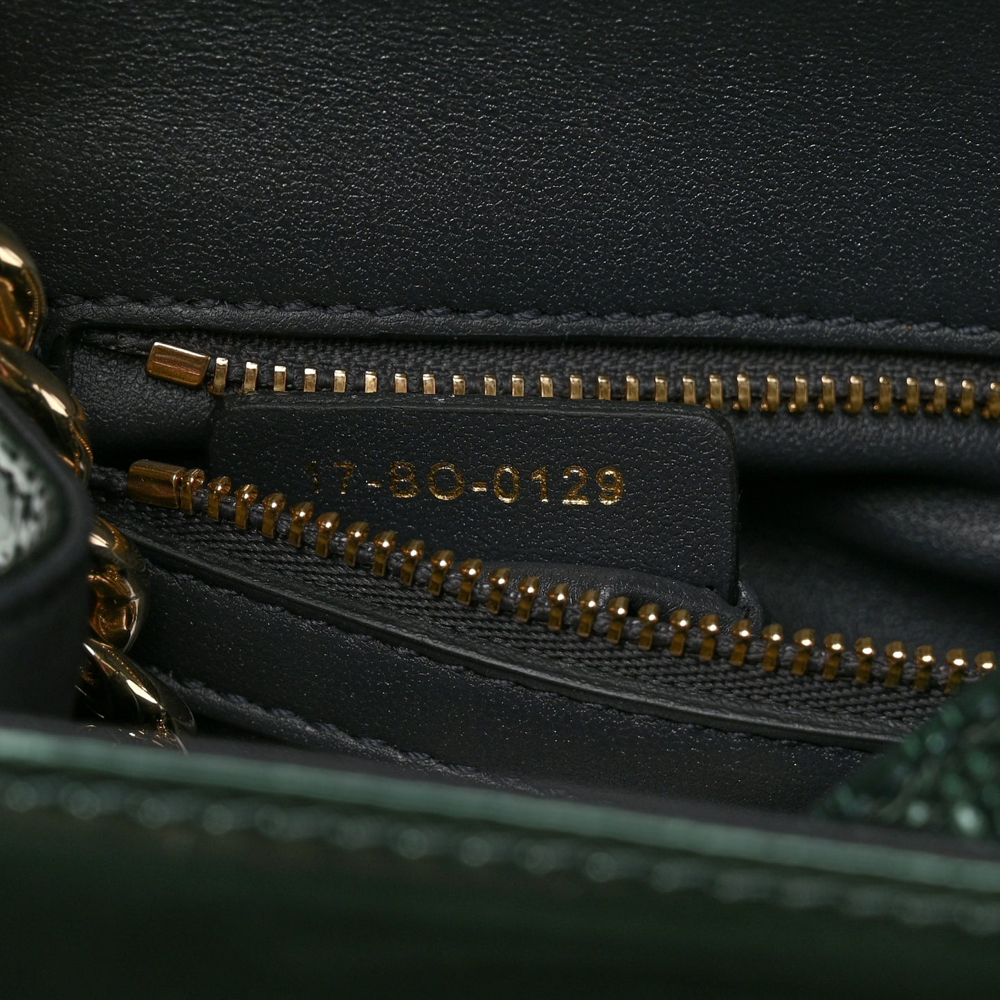 Metallic Patent Micro-Cannage Medium Diorama Flap Bag Malachite Green